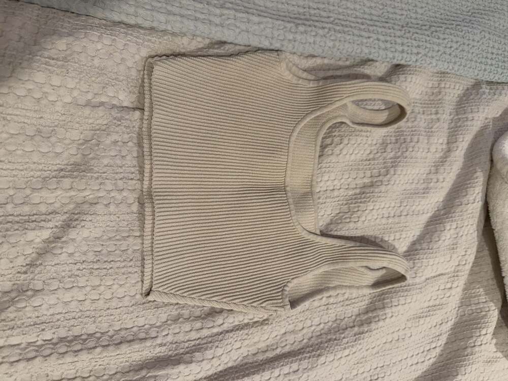 Babaton Ribbed Knit Square Neck Crop Tank Top Size XS - Picture 4 of 4
